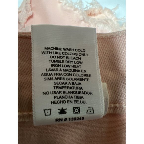 AKIRA Chicago Pink Distressed Cut Off Stretch Shorts Women's Size Small - Picture 8 of 10